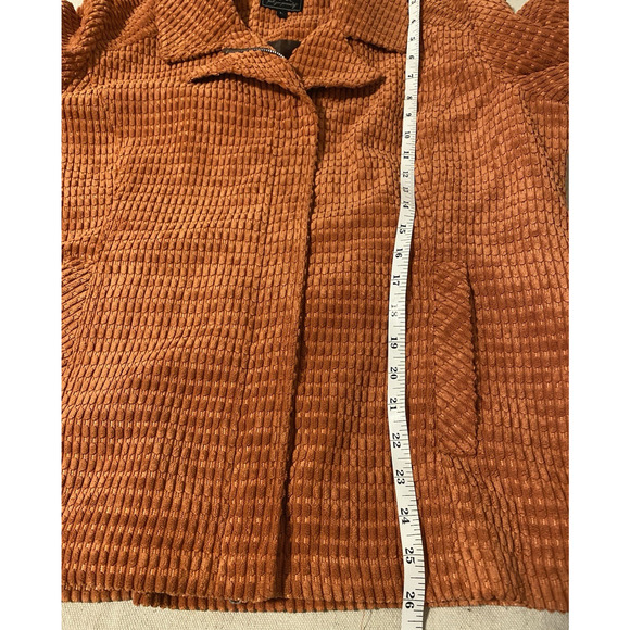 UBU Jacket Womens XL Extra-Large Orange Waffle Weave Cottage Core Fall Jacket - Picture 13 of 15
